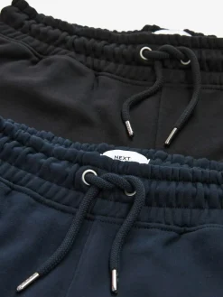 Discount Next Slim Fit Brushback Heavyweight 2 Pack Joggers Black/Navy