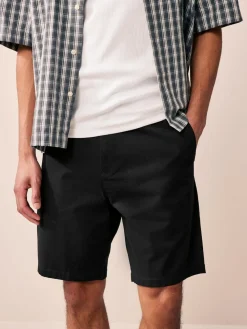 Next Black/Navy/Charcoal Straight Fit Stretch Chinos Shorts 3 Pack^ Shorts
