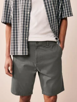 Next Black/Navy/Charcoal Straight Fit Stretch Chinos Shorts 3 Pack^ Shorts