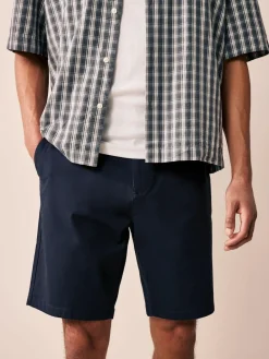 Next Black/Navy/Charcoal Straight Fit Stretch Chinos Shorts 3 Pack^ Shorts