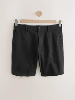 Next Black/Navy/Charcoal Straight Fit Stretch Chinos Shorts 3 Pack^ Shorts