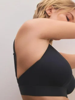 Hot Next Bralette DD+ Ultimate Comfort Non Wire Bralettes 2 Pack Black/Nude