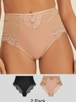Next Tummy Control Lace Knickers 2 Pack^Women Panties