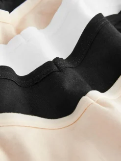 Sale Next Extra High Leg Cotton Rich Knickers 5 Pack Black/Pastel Rose Nude/White
