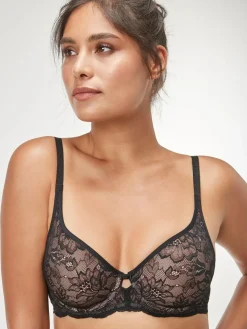 Best Triumph Black/Pink Amourette Charm Wired Bra