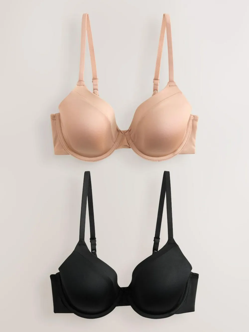 Next Black/Praline Nude Full Cup A-E Smoothing Ultimate Comfort Bras 2 Pack^Women Bras
