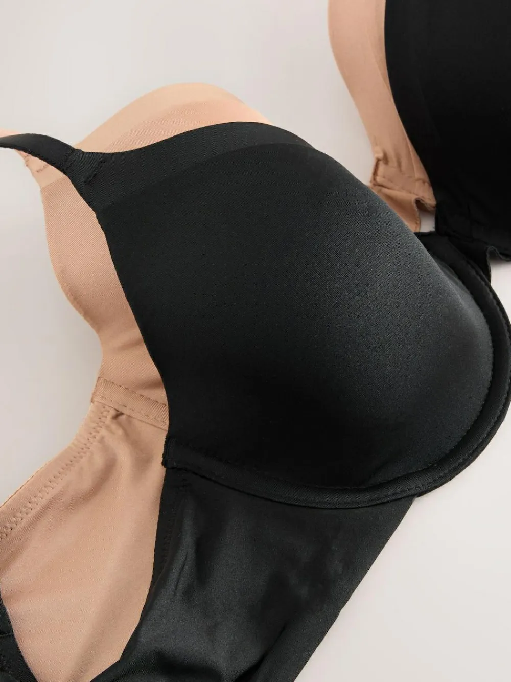 Next Black/Praline Nude Full Cup A-E Smoothing Ultimate Comfort Bras 2 Pack^Women Bras