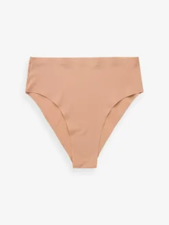 Sale Next High Waist High Leg No VPL Comfort Knickers 3 Pack Black/Praline Nude/Chocolate Nude