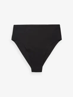 Sale Next High Waist High Leg No VPL Comfort Knickers 3 Pack Black/Praline Nude/Chocolate Nude