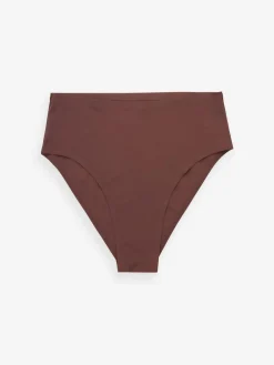 Sale Next High Waist High Leg No VPL Comfort Knickers 3 Pack Black/Praline Nude/Chocolate Nude