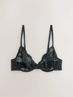 Sale Next Non Pad Full Cup Lace Bras 3 Pack Black/Red/Cream