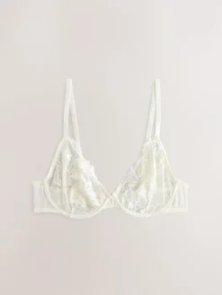 Sale Next Non Pad Full Cup Lace Bras 3 Pack Black/Red/Cream