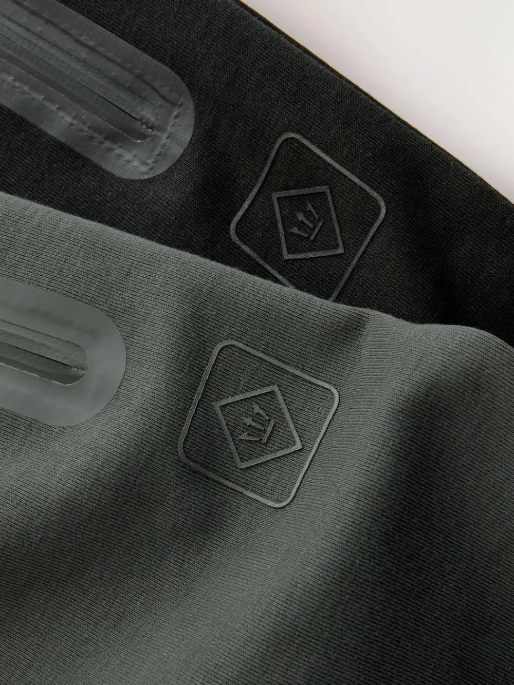 Next Black/Slate Grey Interlock Soft Touch 2 Pack Cuffed Joggers