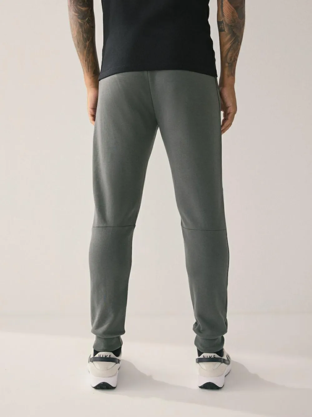 Next Black/Slate Grey Interlock Soft Touch 2 Pack Cuffed Joggers