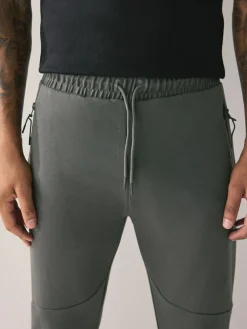 Next Black/Slate Grey Interlock Soft Touch 2 Pack Cuffed Joggers