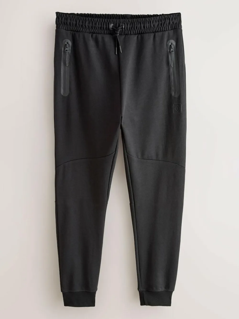 Next Black/Slate Grey Interlock Soft Touch 2 Pack Cuffed Joggers