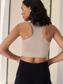 Next Black/Stone Seamless High Neck Medium Impact Sports Bras 2 Pack^Women Bras|All Lingerie