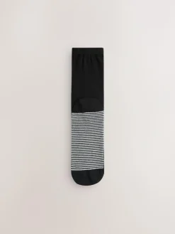 Outlet Next Black/White Spots/Stripe Footbed Ankle Socks 4 Pack Black/WhiteSpots/Stripe