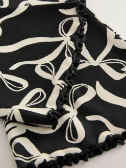 Next Black/White Bow 1 Pack Rib Flare Leggings (3-16yrs)^ Pants & Leggings|Pants & Leggings