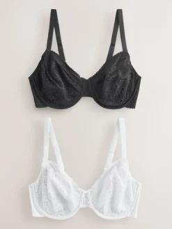 Next DD+ Lace Non Pad Full Cup Minimiser Bras 2 Pack^Women Dd+ Range
