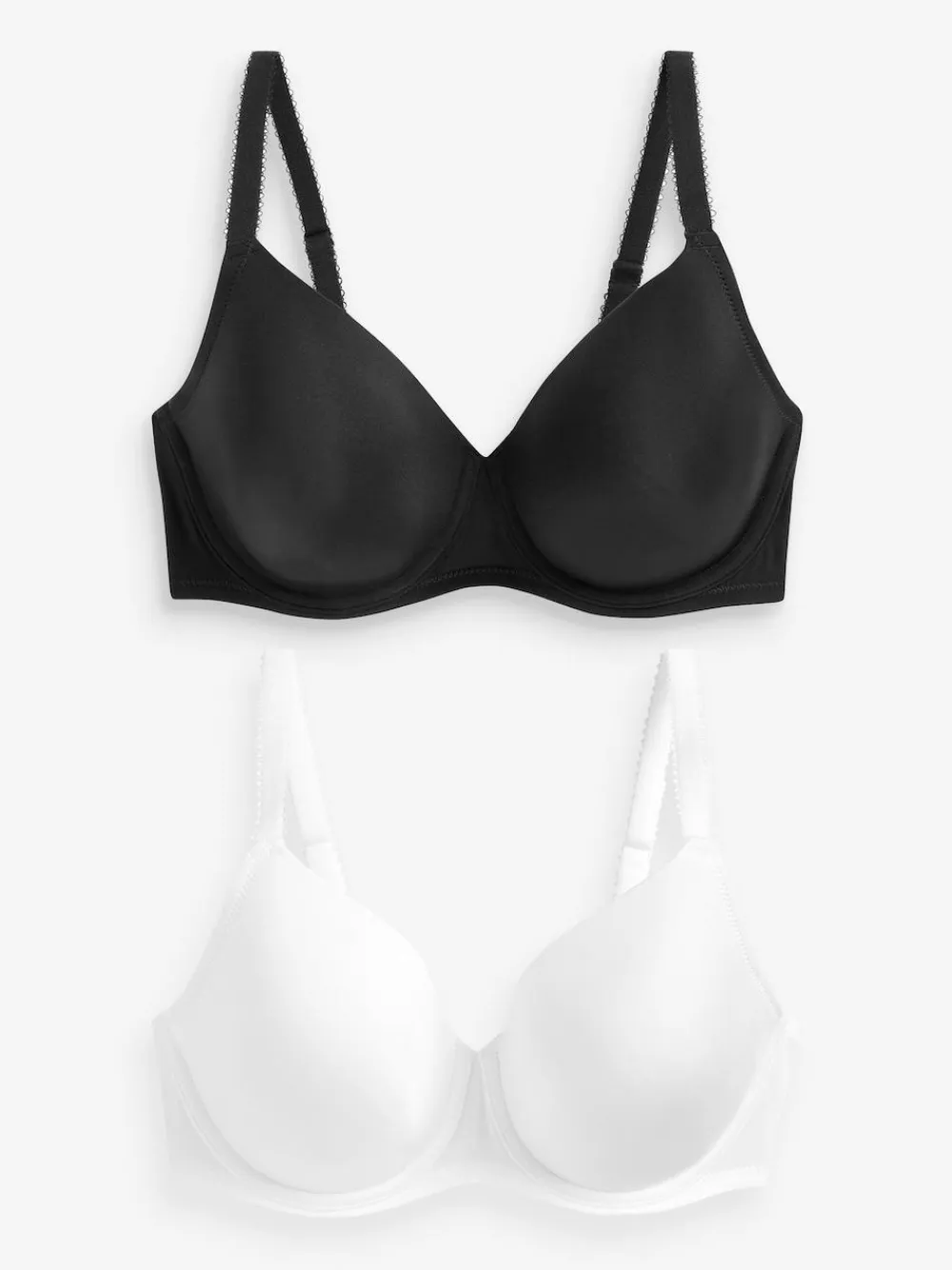 Outlet Next DD+ Light Pad Full Cup Smoothing T-Shirt Bras 2 Pack Black/White