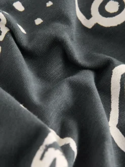 Online Next Short Sleeve All-Over Print T-Shirt (3 Month-7 Years) (3mths-7yrs) Black/White Digger