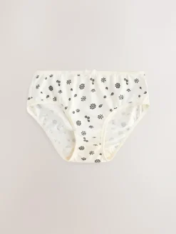 Best Next Ditsy Print Briefs 5 Pack (1.5-16yrs) Black/White