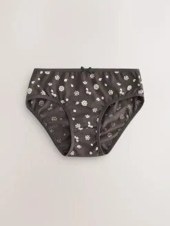 Best Next Ditsy Print Briefs 5 Pack (1.5-16yrs) Black/White