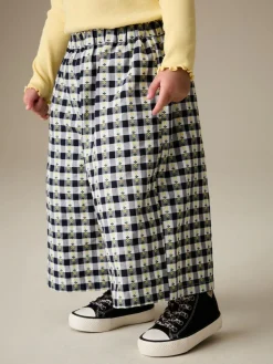 Online Next Black/White Floral Gingham Trousers (3mths-7yrs)