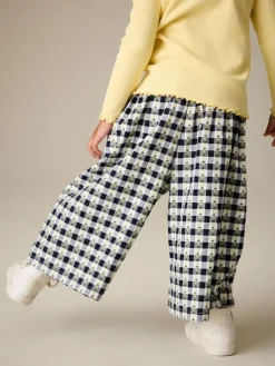 Online Next Black/White Floral Gingham Trousers (3mths-7yrs)