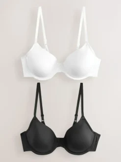 Next Black/White Full Cup A-E Smoothing Ultimate Comfort Bras 2 Pack^Women Bras|All Lingerie