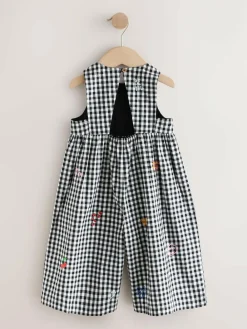Outlet Next Sleeveless Playsuit (3mths-7yrs) Black/White Gingham