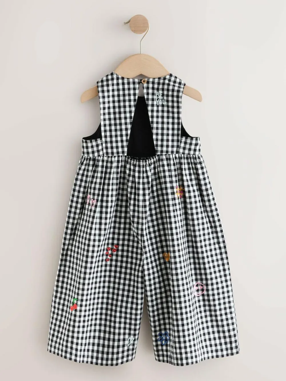 Outlet Next Sleeveless Playsuit (3mths-7yrs) Black/White Gingham