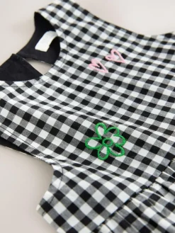Outlet Next Sleeveless Playsuit (3mths-7yrs) Black/White Gingham