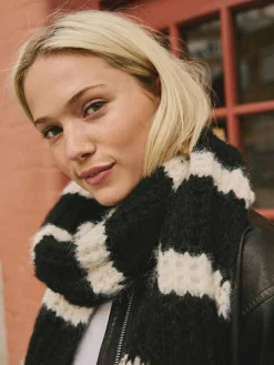 Next Knitted Wool Blend Striped Scarf^Women Hats, Gloves & Scarves|Hats, Gloves & Scarves