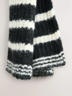 Next Knitted Wool Blend Striped Scarf^Women Hats, Gloves & Scarves|Hats, Gloves & Scarves