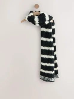 Next Knitted Wool Blend Striped Scarf^Women Hats, Gloves & Scarves|Hats, Gloves & Scarves