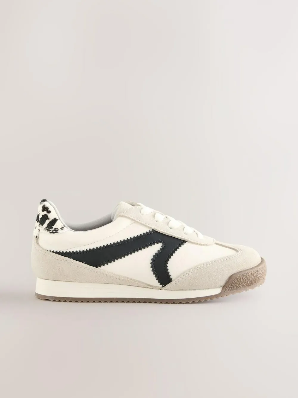 Best Next Lace Up Trainers Black/White