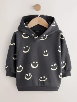 Next Black/White Long Sleeve Printed Hoodie (3mths-7yrs)