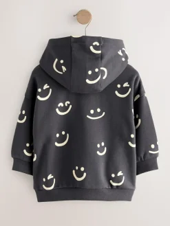 Next Black/White Long Sleeve Printed Hoodie (3mths-7yrs)