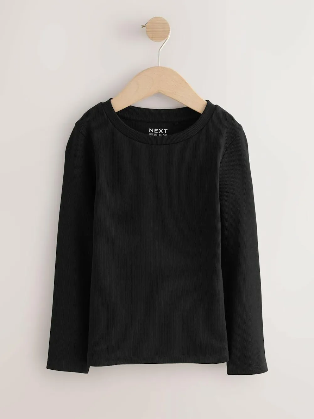 Next Black/White Long Sleeve Ribbed Tops 3 Pack (3-16yrs)^ Nightwear|T-Shirts