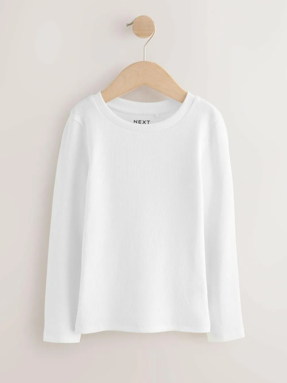 Next Black/White Long Sleeve Ribbed Tops 3 Pack (3-16yrs)^ Nightwear|T-Shirts