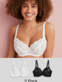 Next Non Pad Balcony DD+ Lace Bras 2 Pack^Women Dd+ Range|All Lingerie