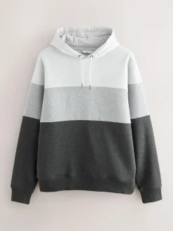 Discount Next Overhead Hoodie Colour Blocking Sweatshirt Black/White