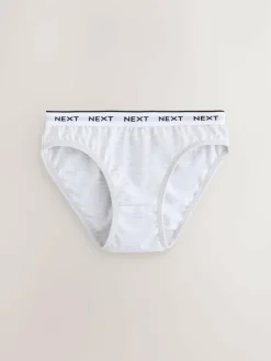 Online Next Bikini Briefs 10 Pack (5-16yrs) Black/White Print