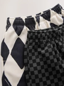 Next Black/White Printed 2 Pack Sweatshirt And Stripe Joggers Set (3mths-7yrs)^BOY Sweatshirts & Hoodies|Sets & Co-Ords