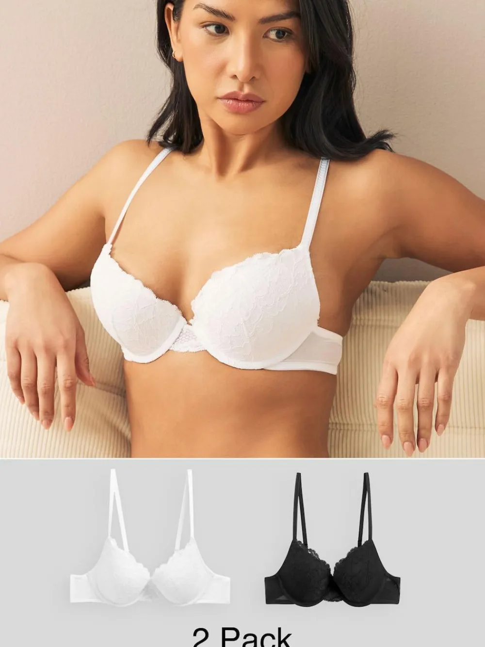 Next Push Up Plunge Lace Bras 2 Pack^Women Bras