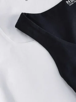 Next Black/White Square Neck Vest 2 Pack^Women Tops & T-Shirts