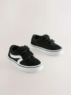 Next Black/White Standard Fit (F) Touch Fastening Skate Trainers^BOY Sneakers|Sneakers