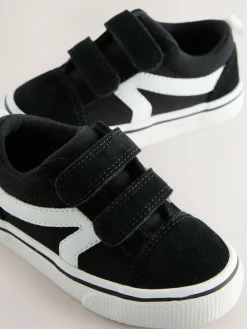 Next Black/White Standard Fit (F) Touch Fastening Skate Trainers^BOY Sneakers|Sneakers